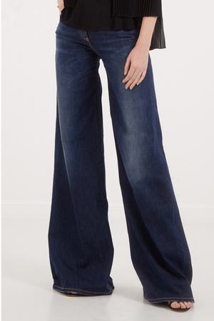 Синие джинсовые брюки Elisabetta Franchi 173297255 купить с доставкой