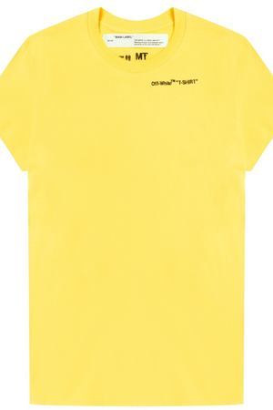 Желтая хлопковая футболка Off-White 220297763