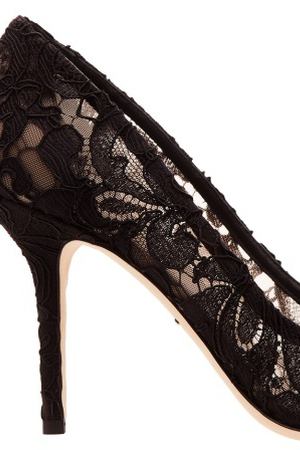 Черные туфли с кружевной отделкой Dolce & Gabbana 59997364