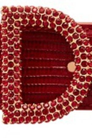 Бордовый кожаный ремень с кристаллами Dolce & Gabbana 59997386