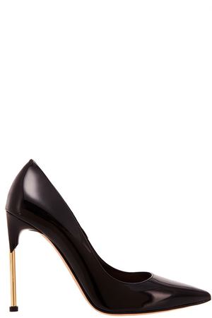 Черные лакированные туфли на шпильке Alexander McQueen 38497445 вариант 3