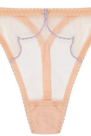 Трусики стринги Lorna бежевые с лиловым Agent Provocateur 6994136 вариант 3