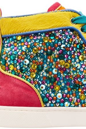 Разноцветные кроссовки с кристаллами Christian Louboutin 10698320 вариант 2 купить с доставкой