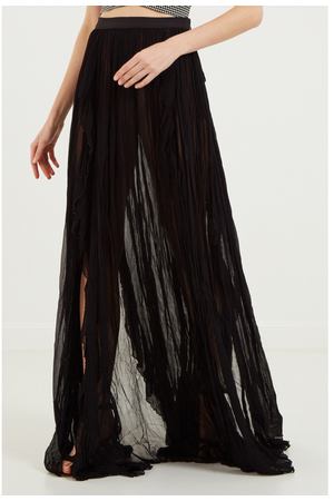 Длинная черная юбка Elisabetta Franchi 173297562 купить с доставкой