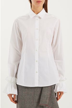 Белая рубашка с оборками P.A.R.O.S.H. 39398851 вариант 2