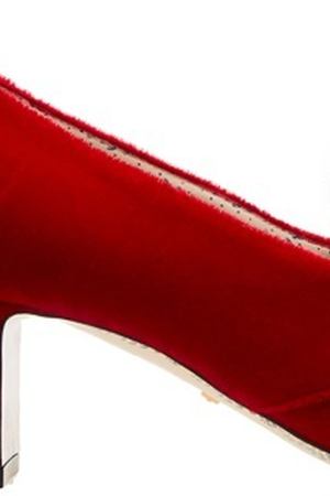 Красные бархатные туфли Gucci 47098955 вариант 3