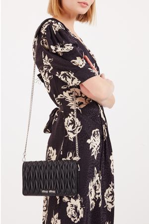 Черная сумочка с плетеным узором Miu Miu 37599175