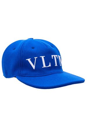 Синяя шерстяная бейсболка Valentino 21098961 вариант 3 купить с доставкой