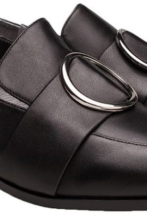 Черные кожаные лоферы Portal 265999995 купить с доставкой