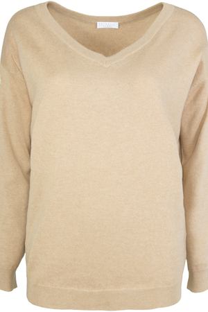 Кашемировый пуловер BRUNELLO CUCINELLI Brunello Cucinelli M12150142 Песочный купить с доставкой