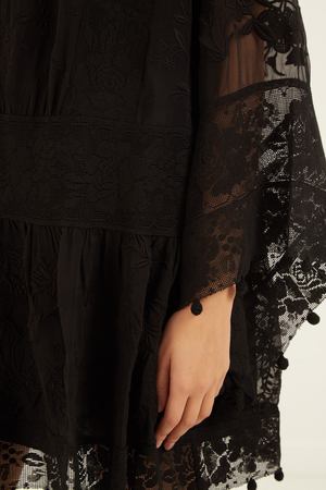 Черное платье с кружевной отделкой Zimmermann 141198909