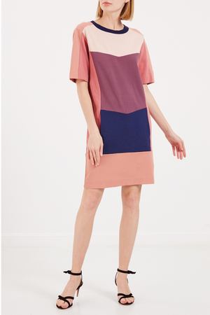 Платье с принтом цветными блоками laRoom 133399816