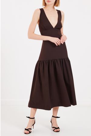 Коричневое платье-сарафан laRoom 133399822 купить с доставкой
