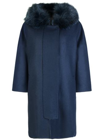 Пальто классическое ERMANNO SCERVINO Ermanno Scervino D296D313VOLVW Синий купить с доставкой