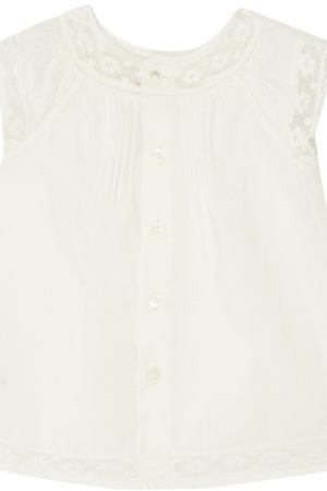 Белая хлопковая блузка Bonpoint 1210100328