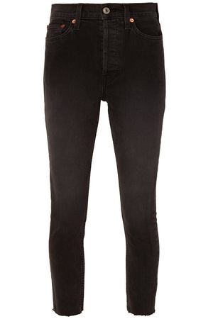 Укороченные черные джинсы Re/Done 178199176 вариант 2 купить с доставкой