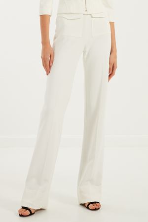 Белые брюки с крупными карманами Elisabetta Franchi 1732100072 купить с доставкой