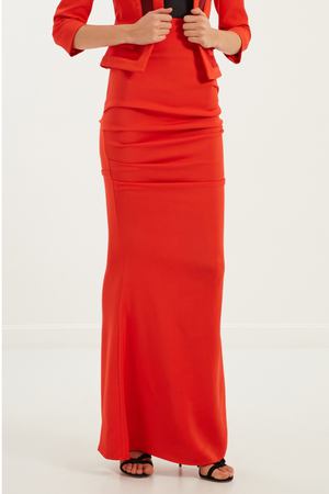 Красная юбка с драпировкой Elisabetta Franchi 1732100137