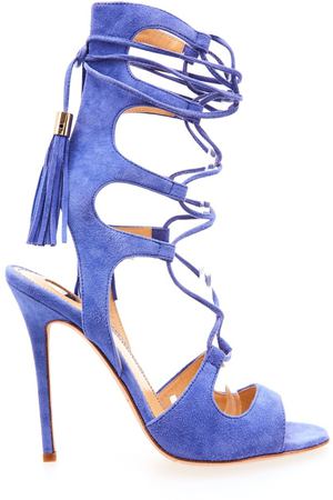 Голубые туфли со шнуровкой Elisabetta Franchi 1732100219