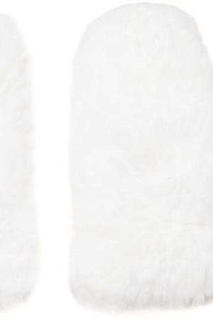 Белые меховые варежки Korta 2697100882 купить с доставкой