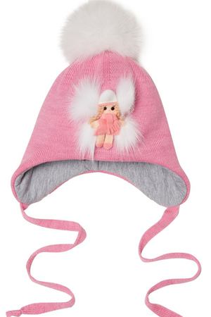 Розовая шапка с помпоном Korta 2697100893 купить с доставкой