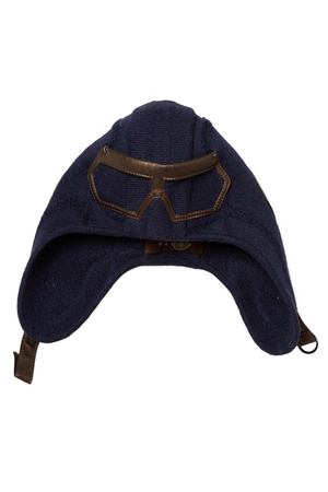 Комбинированная темно-синяя шапка Korta 2697100899 вариант 2