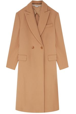 Бежевое шерстяное пальто Stella McCartney 193100952