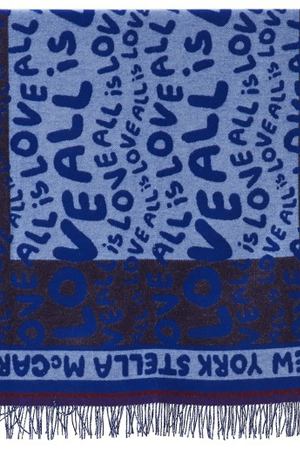 Голубой палантин с рисунком Stella McCartney 193100995 вариант 3 купить с доставкой