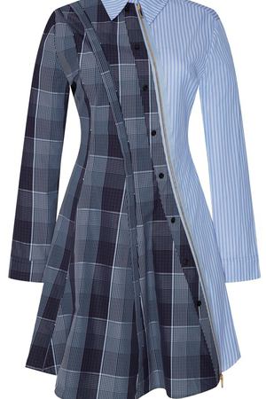 Комбинированное платье-рубашка Stella McCartney 193101041 купить с доставкой