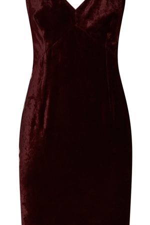 Бордовое бархатное платье Stella McCartney 193101092