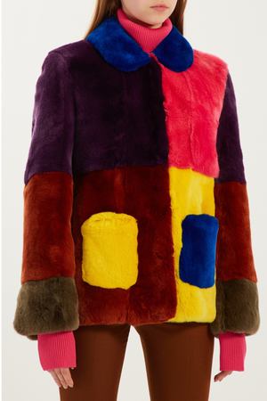 Разноцветный жакет из меха кролика Marni 294101420 купить с доставкой