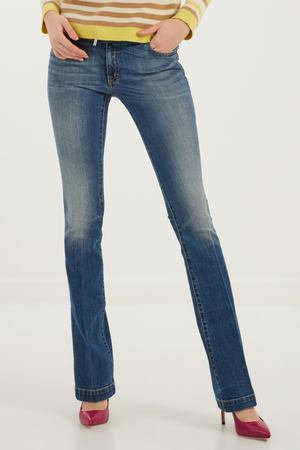 Голубые джинсы с ремнем Gucci 470101726