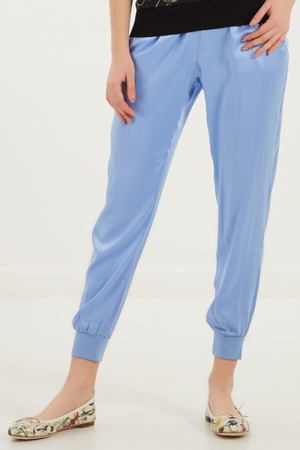 Голубые брюки с эластичным поясом Gucci 470101733