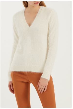 Белый фактурный пуловер Gucci 470101775