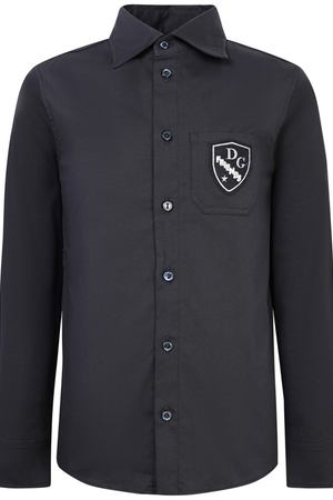 Черная рубашка с нашивкой Dolce & Gabbana Kids 1207102331 вариант 2