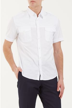 Белая рубашка с короткими рукавами Gucci 470101482