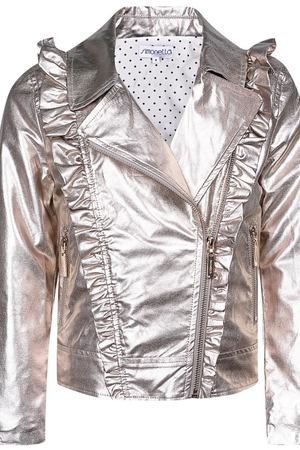 Серебристая куртка с косой молнией Simonetta 1327102425 вариант 3