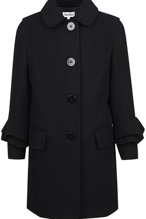 Черное пальто с воланами Simonetta 1327102586