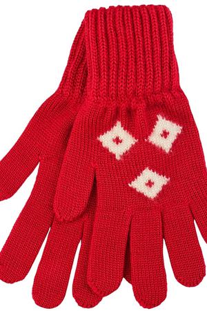 Красные вязаные перчатки Dolce & Gabbana Kids 1207102623
