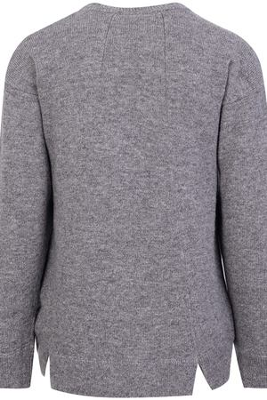 Серый шерстяной джемпер с аппликациями Dolce & Gabbana Kids 1207102630 купить с доставкой