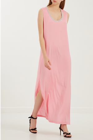 Розовое шелковое платье Amina Rubinacci 2158102082