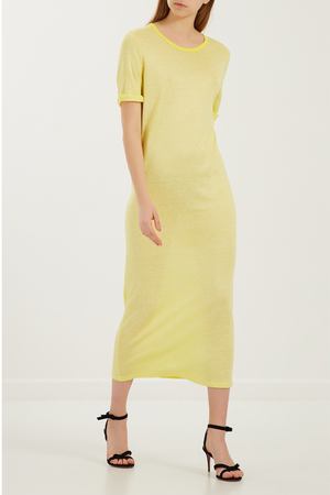 Платье-футболка лимонного цвета Amina Rubinacci 2158102083