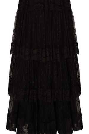 Черное платье с отделкой Dolce & Gabbana 599101144