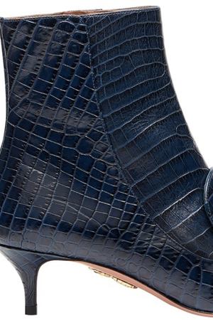 Ботильоны с эффектом крокодиловой кожи Editor Bootie 45 Dark Aquazzura 975103338