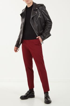 Бордовые брюки из хлопка Dolce & Gabbana 599101335 вариант 2