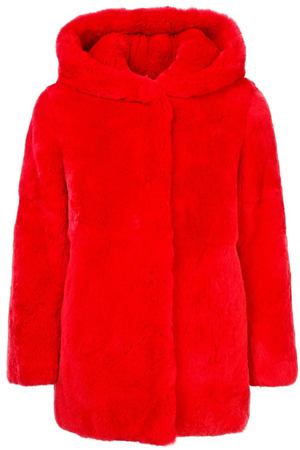 Красное меховое пальто Yves Salomon 1917102802