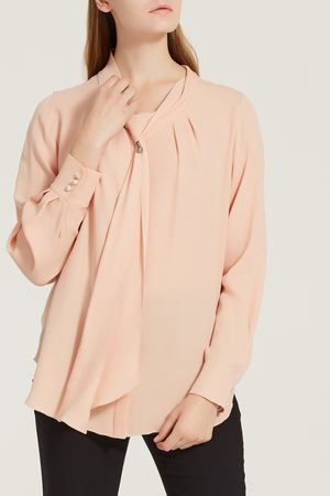 Шелковая блуза персикового цвета Chapurin 778102913 купить с доставкой