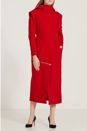 Красное пальто асимметричного кроя Chapurin 778102918 купить с доставкой