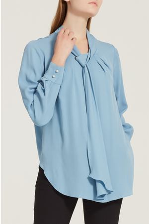 Шелковая голубая блуза Chapurin 778102926 вариант 2 купить с доставкой