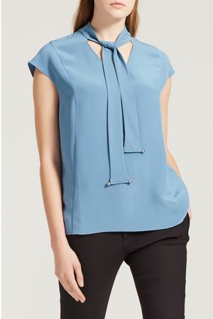 Голубая блуза с короткими рукавами Chapurin 778102922